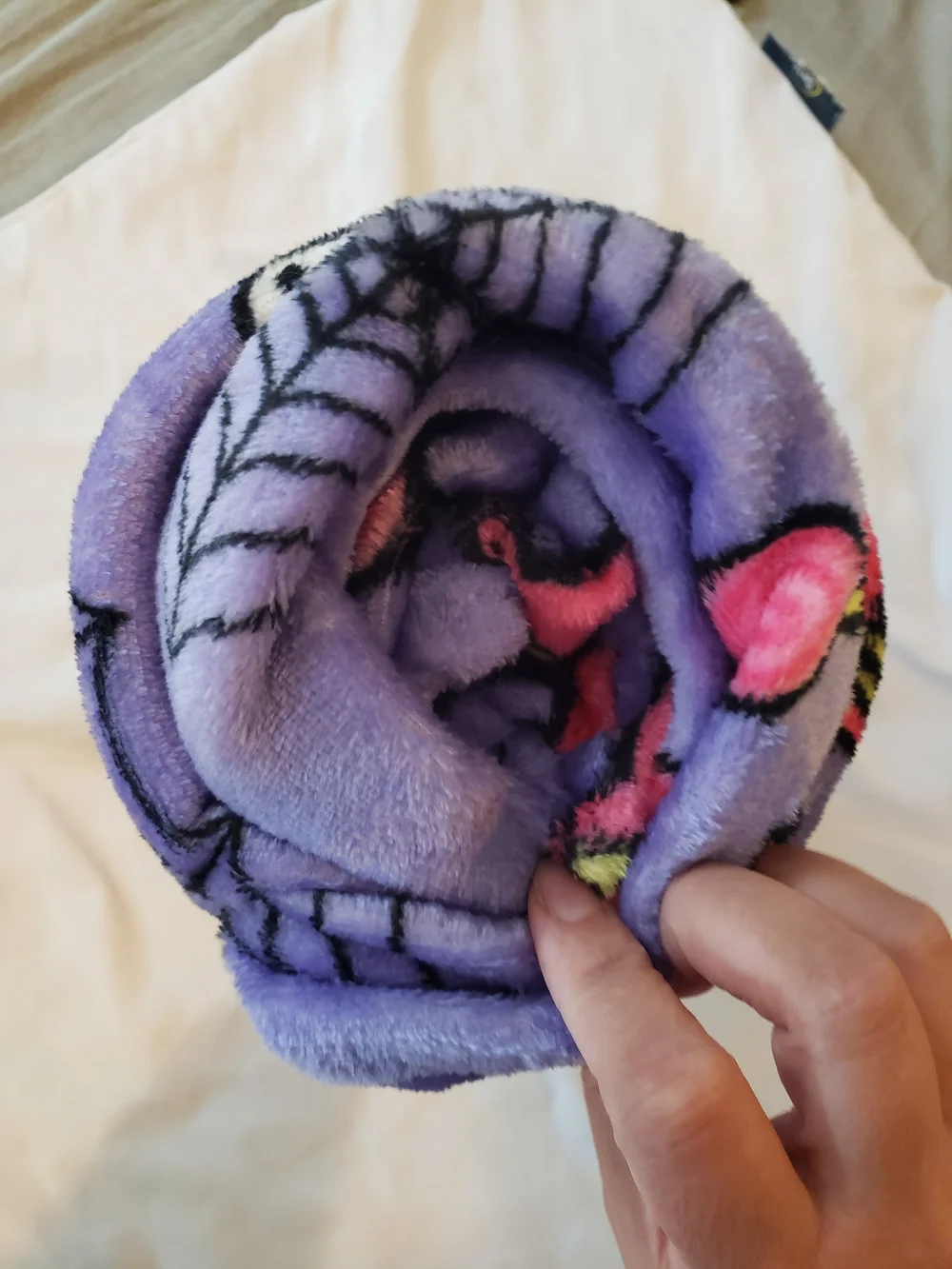 Hello Kitty Halloween Plush Throw Blanket - Purple Cartoon Design